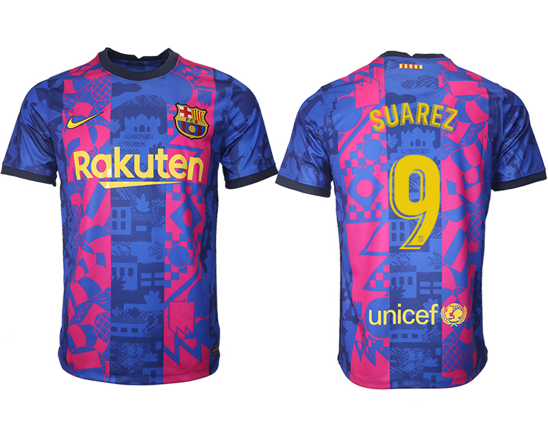 Men 2021-2022 Club Barcelona blue training suit aaa version #9 Soccer Jerseys